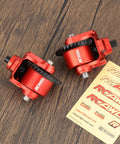 Two Piece 34T Differential And 13T Helical Gear Set For Arrma 1 To 10 And 1 To 8 Transmissions, chrome steel in red housing