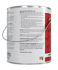 Back view of paint can showing instructions for Waterproof Paintable Putty Sealant That Fills Gaps And Cracks In Walls Drywall Concrete EPDM Roofs And RVs Blocks Water And Air Like A Champ UV Resistant Easy To Paint White