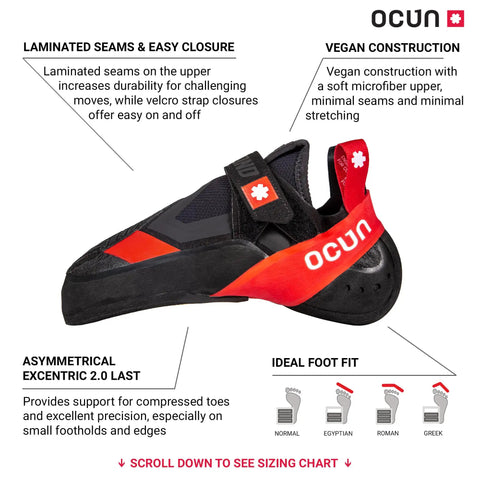 Diamond S Unisex Rock Climbing Shoes with vegan upper, precision fit, and grippy rubber, Black Size 11, side view
