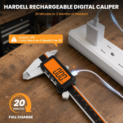 Top Shelf Six Inch Digital Caliper With Usb C Recharging Battery And Vivid Orange Screen Built Solid For Precise Measurements Machining And Weekend Diy Projects