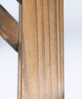 Close-up of carbonized wood texture on the 85-inch garden arbor for weddings, showcasing elegant and sturdy fir wood finish.