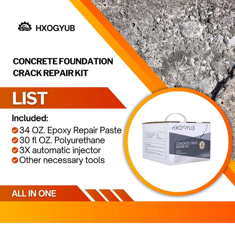 Packaging of Automatic Injector Concrete Foundation Crack Repair Kit For Foundations And Walls, High Performance Waterproof Sealant