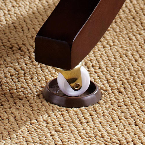One And Eleven Sixteenths Inch Round Furniture Caster Cups For Carpet Or Hard Floors Protects Carpet From Dents Scratches And Marring