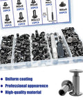 Top Shelf Chicago Screw Kit 120 Piece Set Heavy Duty Carbon Steel Barrel Nuts in clear storage case with assorted sizes.