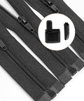 20 Sets Metal Zipper Stopper Repair Kit Size Five Bottom Replacement And Zipper Slider Latch Parts For Jackets Coats DIY Sewing Projects
