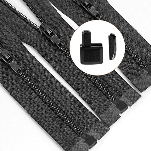 20 Sets Metal Zipper Stopper Repair Kit Size Five Bottom Replacement And Zipper Slider Latch Parts For Jackets Coats DIY Sewing Projects