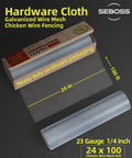 Heavy Duty One Quarter Inch Hardware Cloth Roll 24 By 100 Feet 23 Gauge Hot Dip Galvanized After Welding Welded Wire Mesh