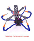 Soldering Station With Six Flexible Helping Hands Arms For DIY Soldering And Electronics Assembly Repair Modeling And Hobby Projects With 360 Degree Rotating Alligator Clips And Stable Support on a white background.