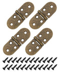 No Sweat Rock Solid Folding Table Hinges 270 Degree Rotation Set Of 4 Bronze Zinc Hardware Screws for sewing tables cabinets