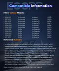 Compatible information for Top Shelf Heavy Duty AC Compressor Unit for Hyundai Santa Fe, Sonata, Azera 2006-2012 models.