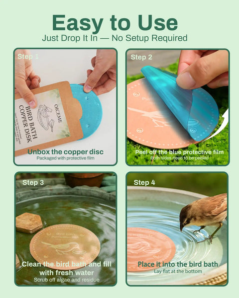 Pure Copper Bird Bath Purification Disc Solar Powered Heater Deicer For Outdoor Bird Baths And Fountains installation steps