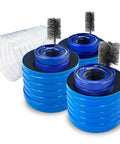 Rugged Pro Grade Copper Pipe Cleaner Set For One Half Inch, Three Quarters Inch And One Inch Pipes with blue aluminum housing