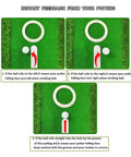 Three In One Alloy Steel Golf Putting Aid Set with Alignment Rail Cup Ring and Practice Ball showing feedback instructions