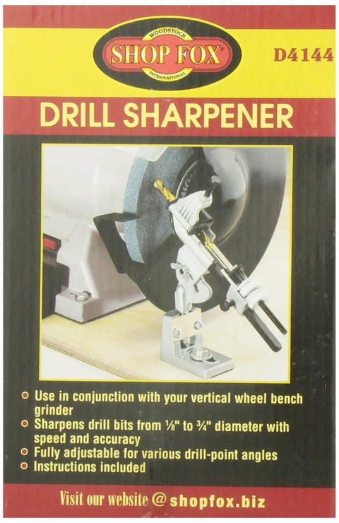 Drill Sharpener For One Eighth To Three Quarters Inch Bits With Speed And Accuracy, Adjustable Point Angles, Bench Grinder Ready