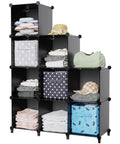 Nine Cube Closet Organizer Set Portable Storage Shelves For Clothes And Toys Durable Metal Frame With ABS Connectors 11 Inch Cubes