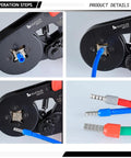 Ferrule Crimping Tool Kit With Wire Crimper, Pro Grade Nylon Storage Container, And 1,200 Electrical Wire Connectors in operation