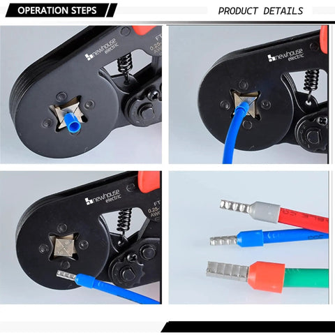 Ferrule Crimping Tool Kit With Wire Crimper, Pro Grade Nylon Storage Container, And 1,200 Electrical Wire Connectors in operation