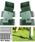 Heavy Duty Swing Brackets Leveling Base Kit For Swing Sets 45 To 60 Degree Adjustable Angles Stainless Steel Anchor For Uneven Ground