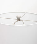 Close-up of drum shade from 28 Inch Ceramic Table Lamp With On Off Switch, Drum Shade, Modern Accent Light For Living Room Or Bedroom