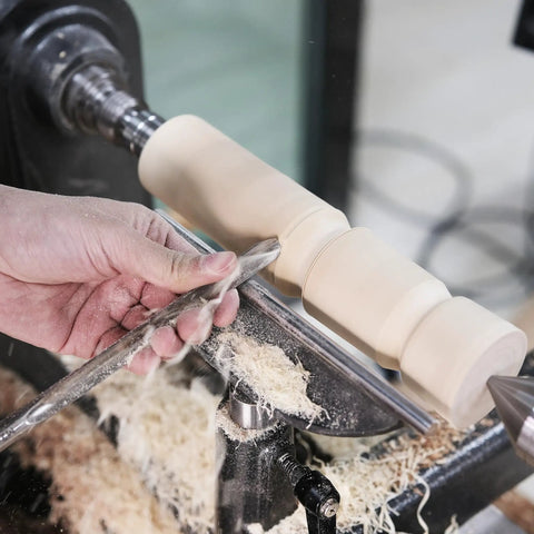 Dope M2 High Speed Steel Woodturning Gouge Built Tough With Deep Cryo Processing For Insane Edge Grip and Slick Smooth Cuts on any bench project carving a wooden piece on a lathe.