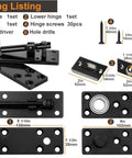 Secret Door Pivot Hinge 360 Degree Heavy Duty For Hidden Bookcase Doors 600 Pounds Load Bearing Solid Steel With Hardware