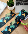 65 Foot World Map Bulletin Board Border With Scalloped Edges Rolled Border Trim For Classroom Chalkboard Poster Decor in use
