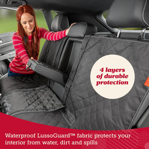 Waterproof Dog Car Seat Cover With Non Slip Back Seat Protector For Cars Trucks And SUVs Universal Fit Scratchproof Machine Washable with 4 layers of protection