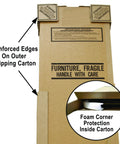 30 By 60 Inch Rectangular Cafe And Break Room Table With Gray Granite Top And Black T Bases foam-corner-protected carton