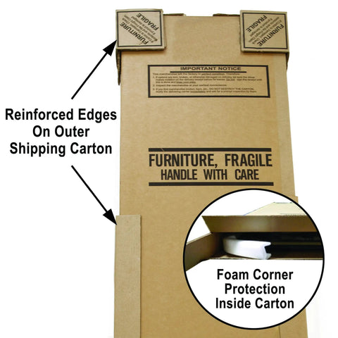30 By 60 Inch Rectangular Cafe And Break Room Table With Gray Granite Top And Black T Bases foam-corner-protected carton