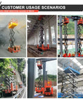 Electric Mini Scissor Lift Table With Adjustable Height For Warehouse And Indoor Work in various work scenarios.
