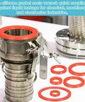 Get Your Hands On This Awesome 12 Piece Silicone Flat Washer Kit DN15 1/2 Inch Flexible O Ring Sealing Ring In Vibrant Red for machinery use.