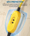 3 Ft Automatic GFCI Outdoor Extension Cord 12 Gauge 3 Conductor Heavy Duty Power Cable With LED Lighted 3 Prong Plug Yellow UL Listed