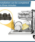 Rust Resistant Dishwasher Lower Rack Wheels Replacement Pack Of 4 For Most Standard Dishwashers installation example