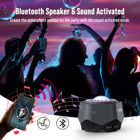 4 In 1 Star Projector Night Light With Northern Lights Galaxy Projection Bluetooth Speaker And White Noise For Bedroom Or Kids Room Perfect Home Decor For Ceiling Night Sky