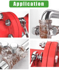 Image showing application of Stainless Steel Hex Bolts Nuts And Washers Kit 260 Piece Set installed on pipes and fittings.