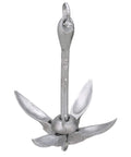 Grapnel Folding Anchor With Four Galvanized Flukes For Small Vessels And Personal Watercraft 5 Pound Malleable Iron Folds For Easy Storage