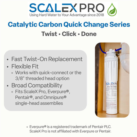 Top Shelf 14 Inch Catalytic Carbon Water Filter Drops Chlorine And Chloramines Hard For A Smooth Pour Eliminates Tthms Odors And Sediment Fits Everpure And Omnipure Quick Change Designs