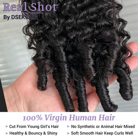 Burmese Curly Water Wave Human Hair Bundles close-up showing natural black curls