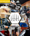 Application of 160 Piece Hex Washer Head Self Drilling Screws Set In 410 Stainless For Metal Wood And Plastic Self Tapping TEK Screws
