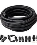 6AN Fuel Line Kit For Transmission Cooler Lines For 4L60E 4L65E AN6 Nylon Braided Fuel Hose Fittings 15 Feet High Pressure