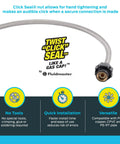 1/2 Inch Straight Stop To 1/2 Inch NPSM Click Seal Faucet Connector, 30 Inch Push To Connect Brass Plumbing Fitting with seal description