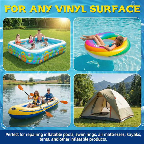 Ultra Strong Inflatable Patch Repair Kit for air mattresses, pools, tents, and inflatable surfaces waterproof set.