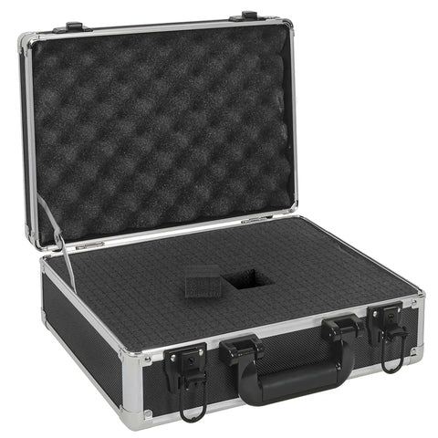 Opened 14 Inch Hard Shell Carrying Case Built Tough For Cameras Lenses Guns And Tech featuring impact resistant foam insert.