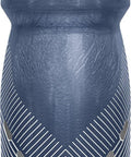 Rock Solid Double Wall Insulated Cycling Water Bottle in classic navy, featuring a perforated squeeze valve for drinks on long rides.