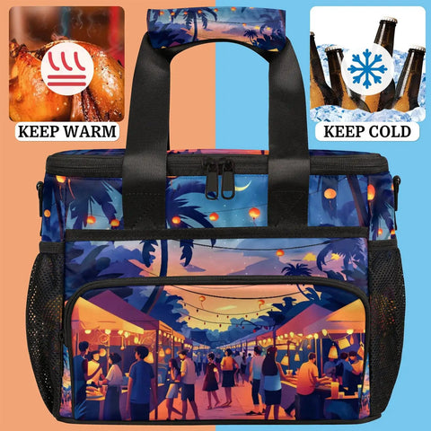 Colorful Insulated Picnic Backpack Lunch Bag For All Day Outings The Go To Carryall With 12 X 8.7 X 10 Inch Capacity Keeps Food Fresh