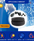 1/2 Inch Diameter 25 Foot Black Extra Flexible PVC Electrical Conduit Kit with Liquid Tight Non Metallic Sealtight Flex, UV resistance