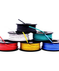 22 Gauge Stranded Wire Kit With Silicone Coated Copper Wires 23 Ft Per Spool Six Color Coded Set Black Red Yellow Green Blue White Pre Tinned Jumper Wire For Hobby Electronics And DIY Projects