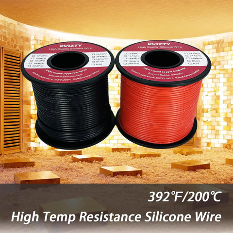 Dual Color 18 Gauge Silicone Wire Red And Black Hook Up Cable Flexible 18 AWG with 150 Strand Tinned Copper Conductor