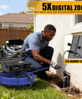 Heavy Duty 165 Ft Self Leveling Sewer Camera With 9 Inch Hd Screen And 1080P Video Recorder for detailed pipe inspection in use.