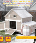 Large Outdoor Chicken Coop With Run For Backyard Poultry Nesting Boxes And Perches With Removable Tray Also Works As Rabbit Hutch
